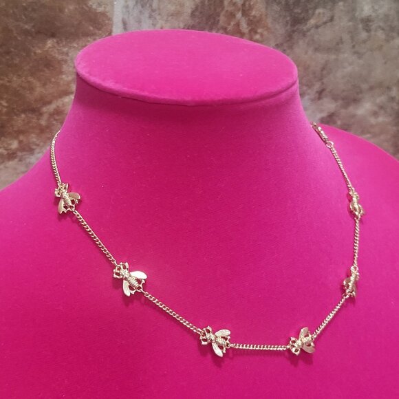 Park Lane Seven Bee Necklace Gold Tone - Picture 3 of 10